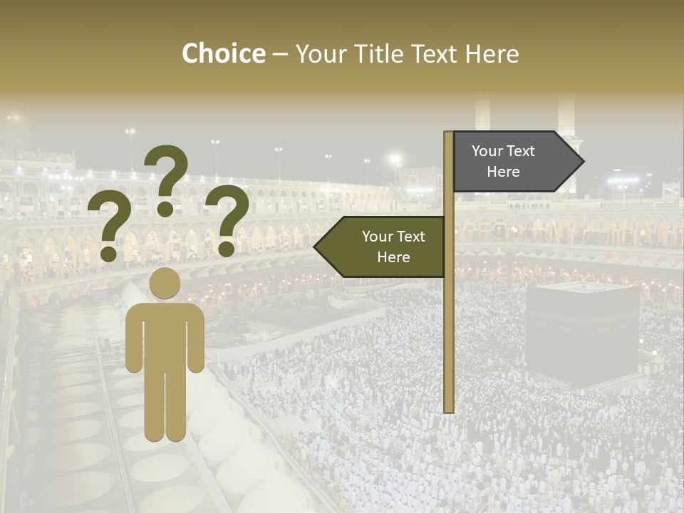 Mosque Circumambulate Background PowerPoint Template