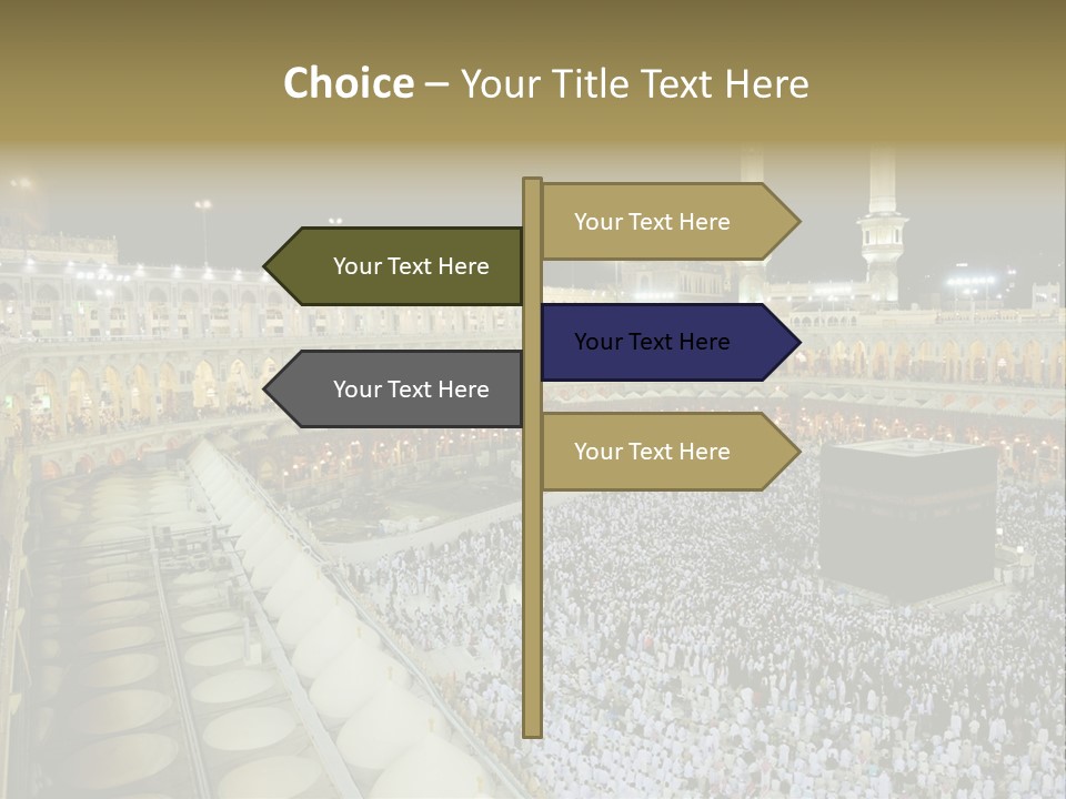 Mosque Circumambulate Background PowerPoint Template