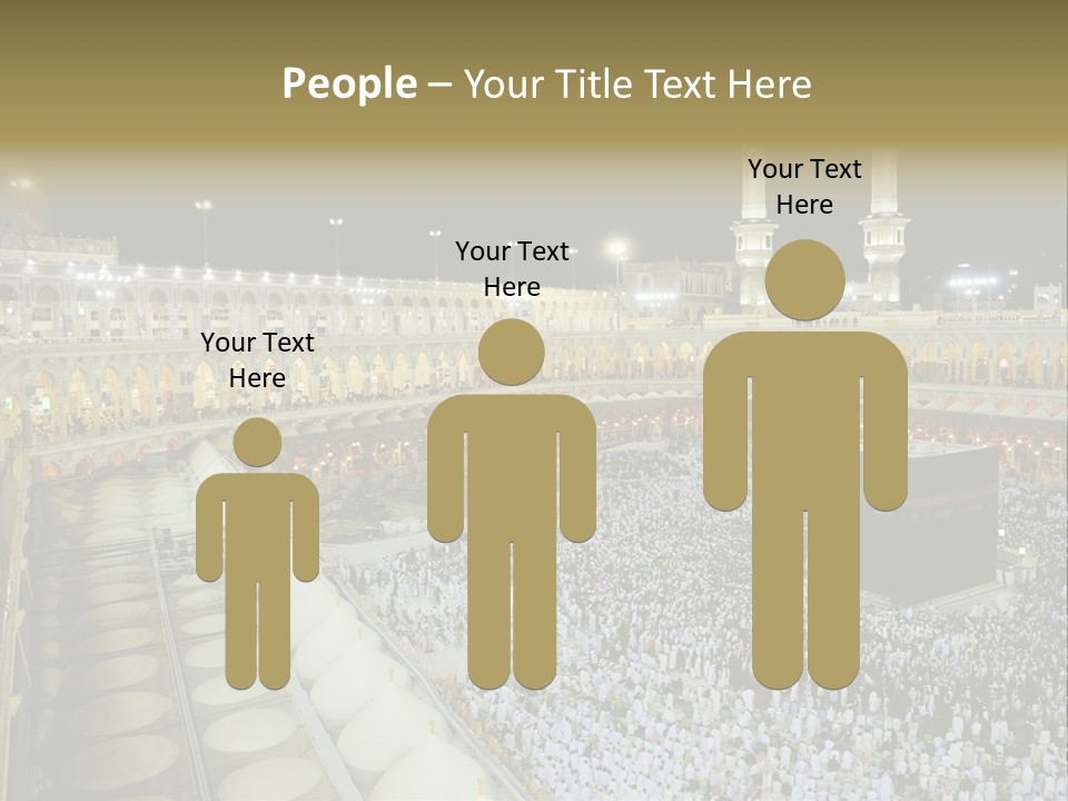 Mosque Circumambulate Background PowerPoint Template