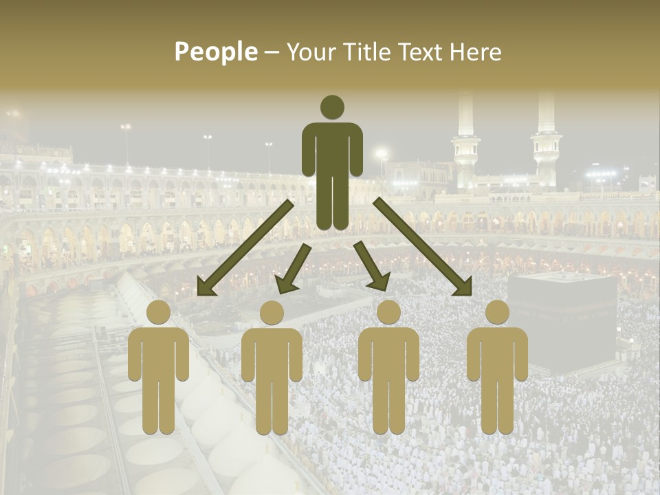 Mosque Circumambulate Background PowerPoint Template