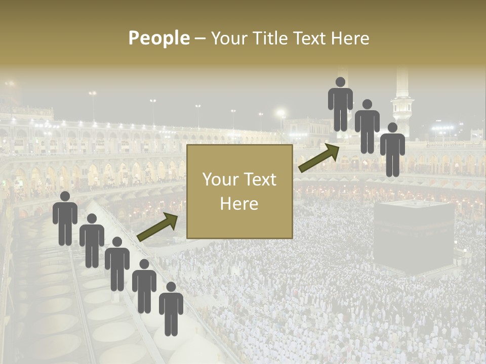 Mosque Circumambulate Background PowerPoint Template