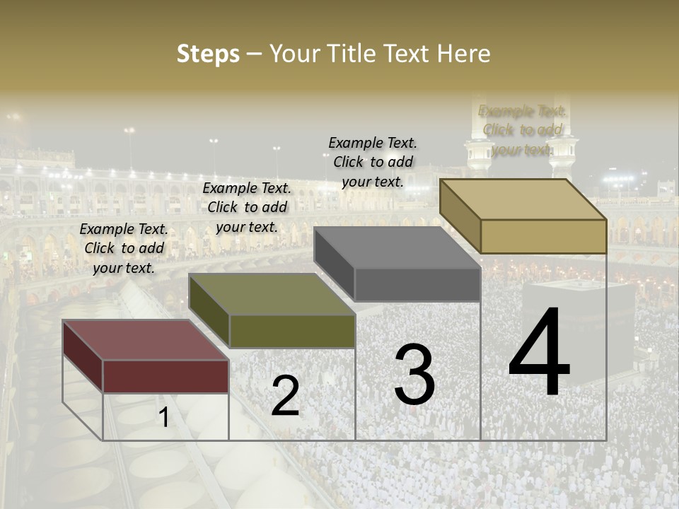 Mosque Circumambulate Background PowerPoint Template