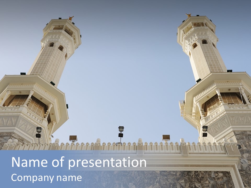 Background Masjid Omra PowerPoint Template