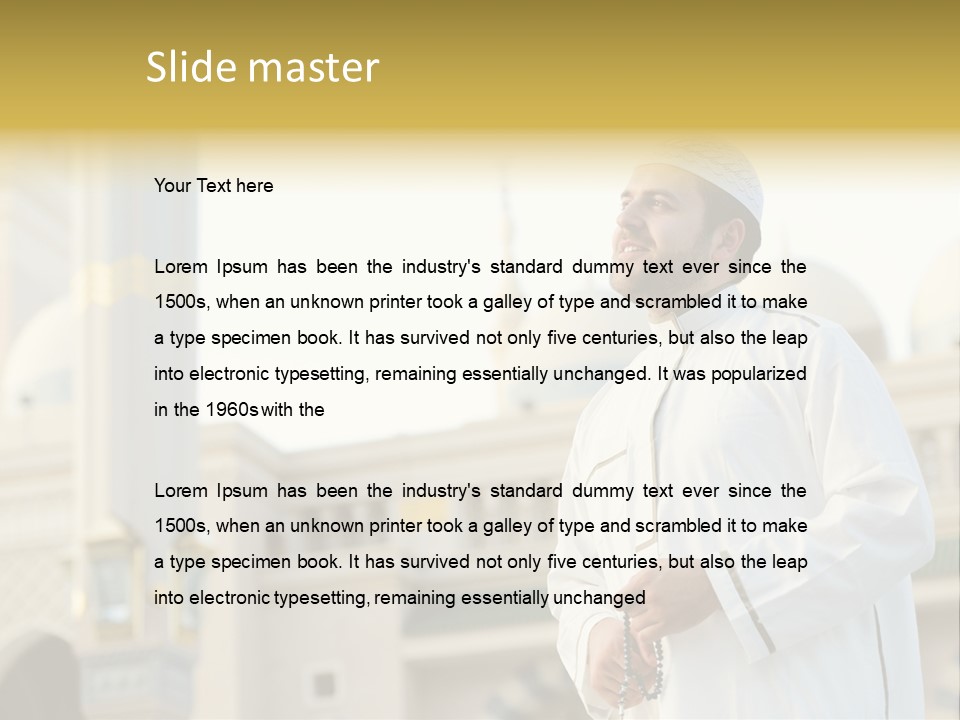 Man Sitting Holiest PowerPoint Template