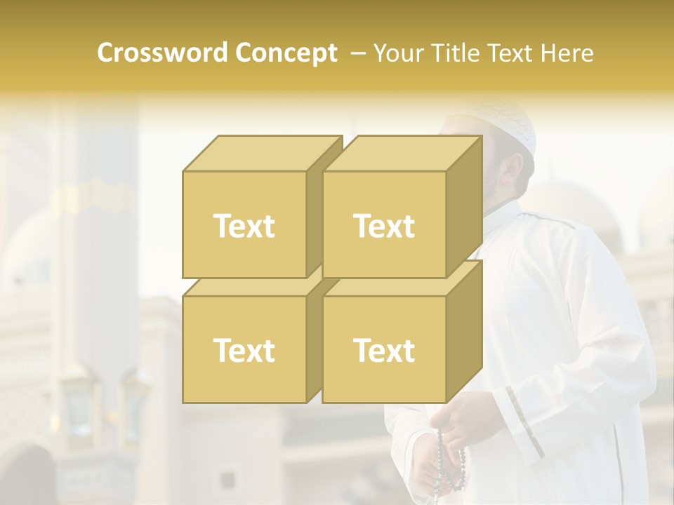 Man Sitting Holiest PowerPoint Template