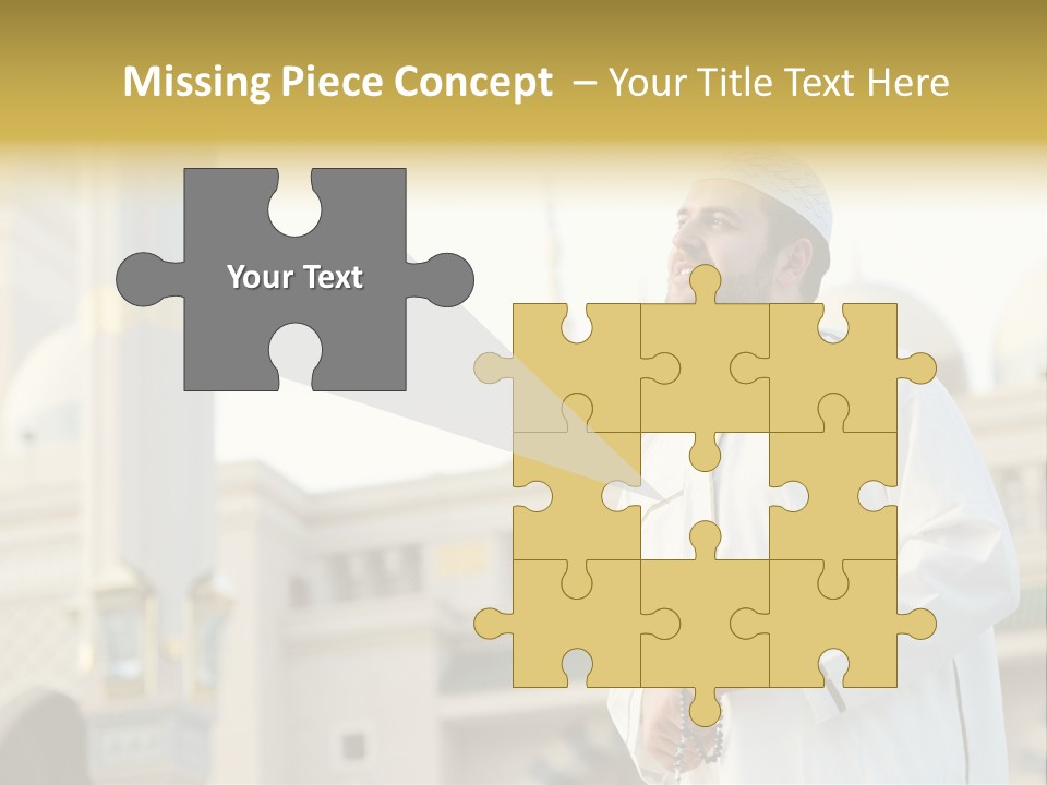 Man Sitting Holiest PowerPoint Template