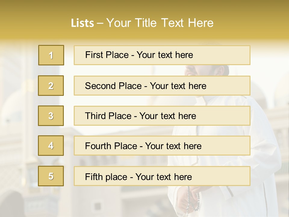 Man Sitting Holiest PowerPoint Template