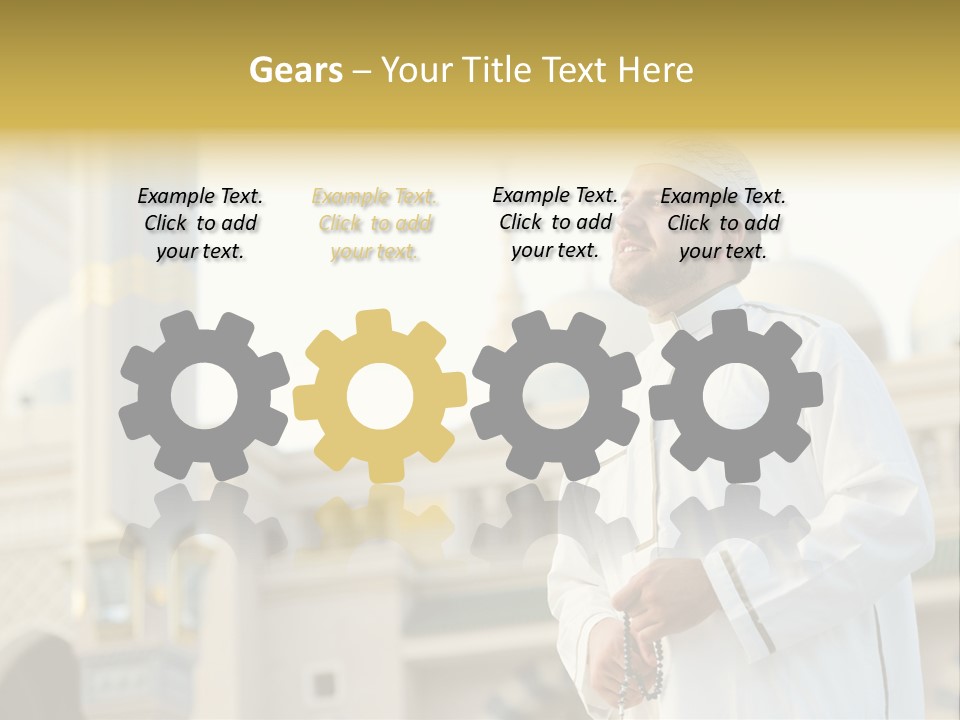 Man Sitting Holiest PowerPoint Template