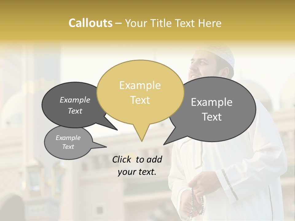 Man Sitting Holiest PowerPoint Template