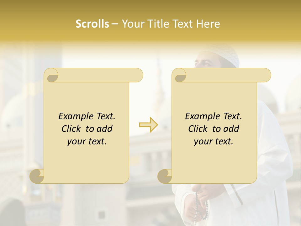 Man Sitting Holiest PowerPoint Template