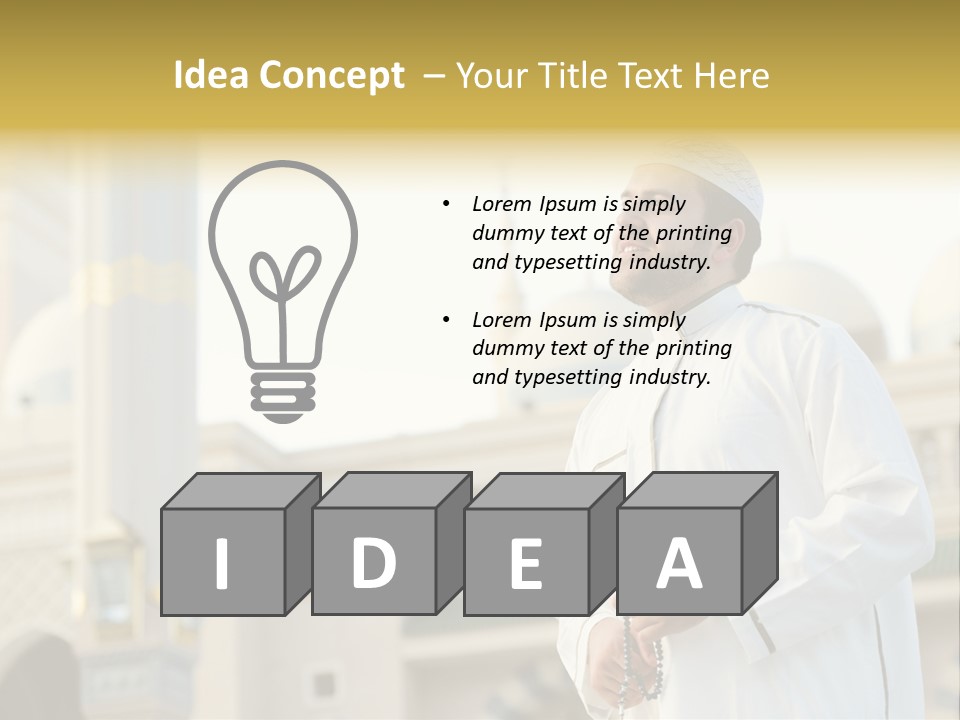 Man Sitting Holiest PowerPoint Template