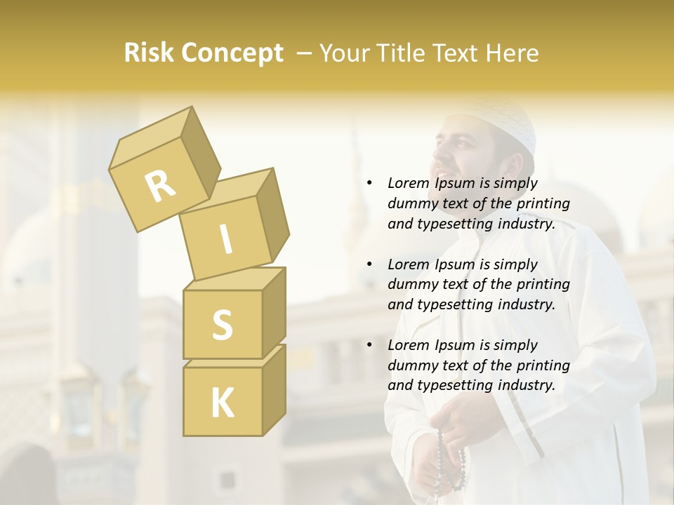 Man Sitting Holiest PowerPoint Template