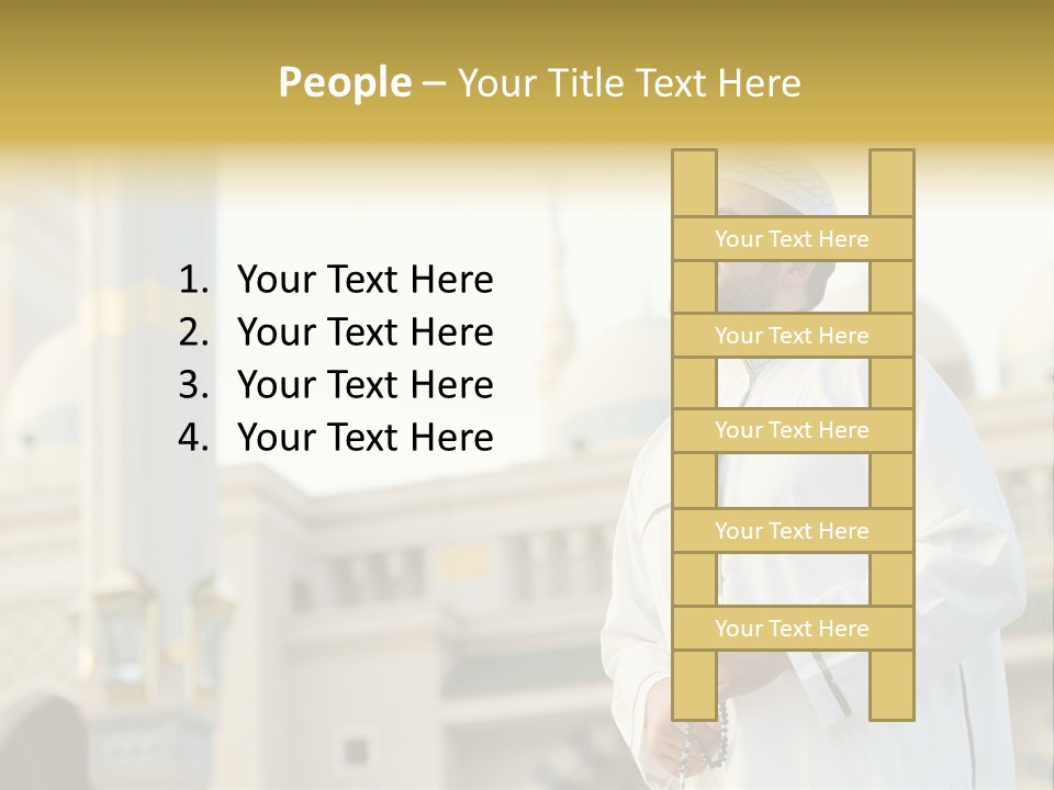 Man Sitting Holiest PowerPoint Template