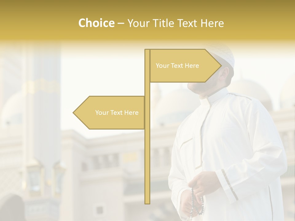 Man Sitting Holiest PowerPoint Template