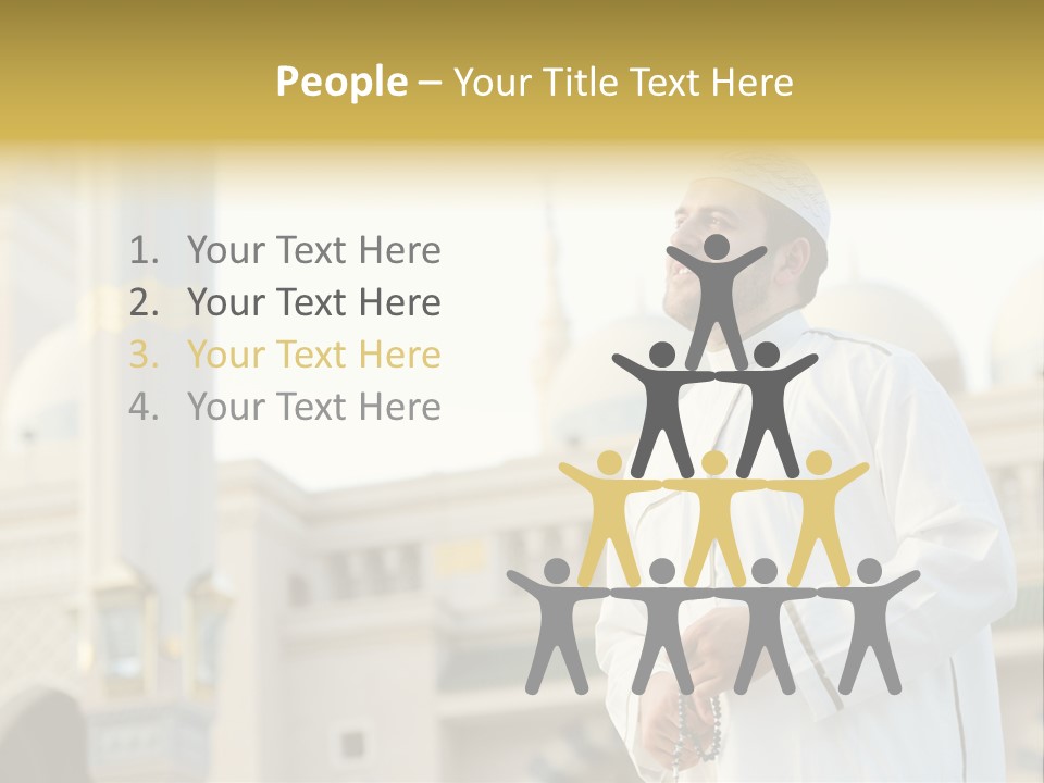 Man Sitting Holiest PowerPoint Template