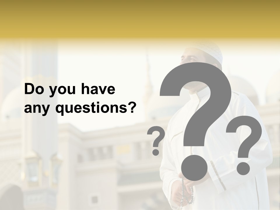 Man Sitting Holiest PowerPoint Template