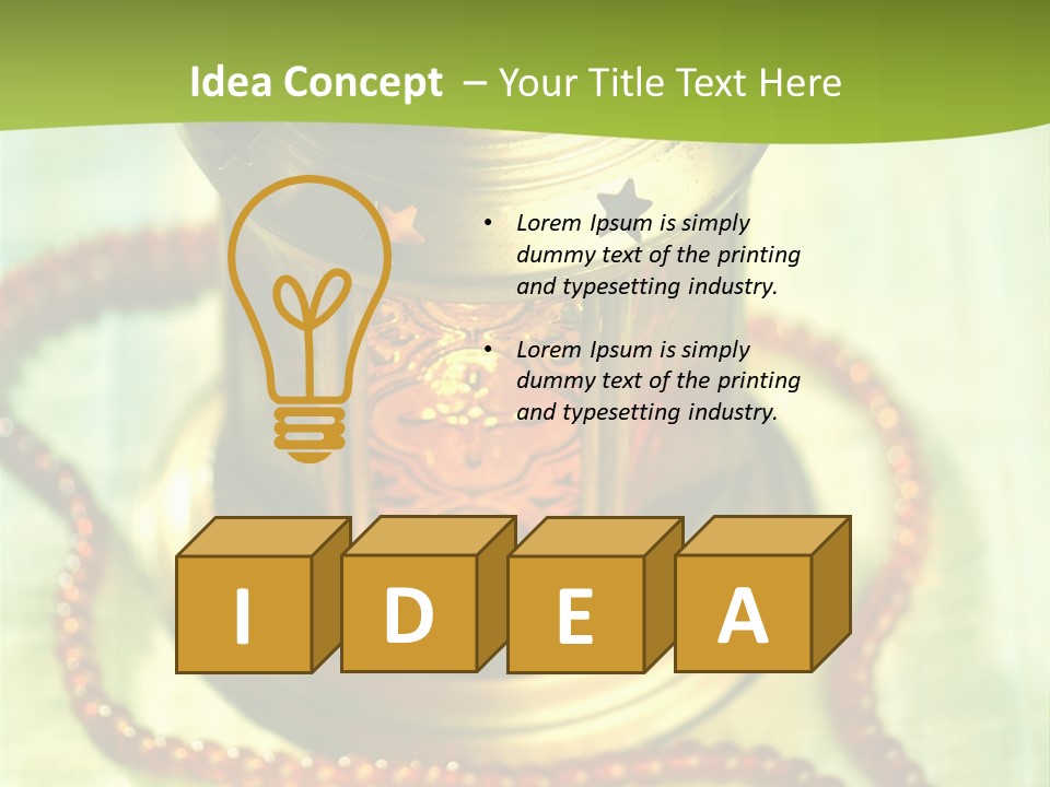 Lighting Equipment Religion Celebration PowerPoint Template