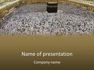 Meccah Ramadan Pilgrim PowerPoint Template
