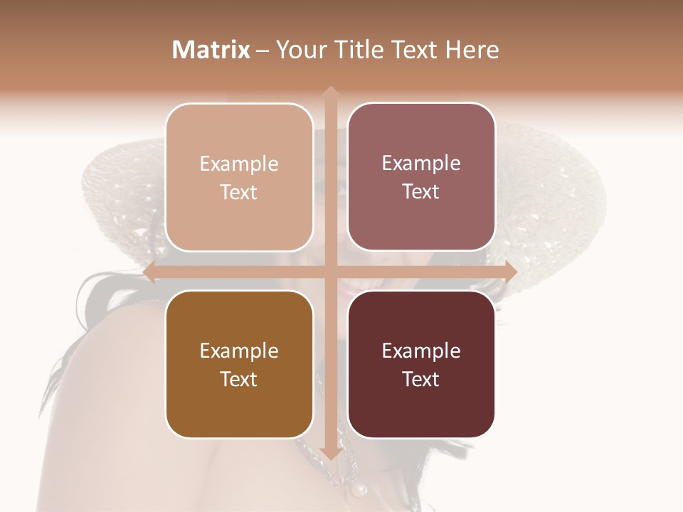 Isolated Happy Long Hair PowerPoint Template