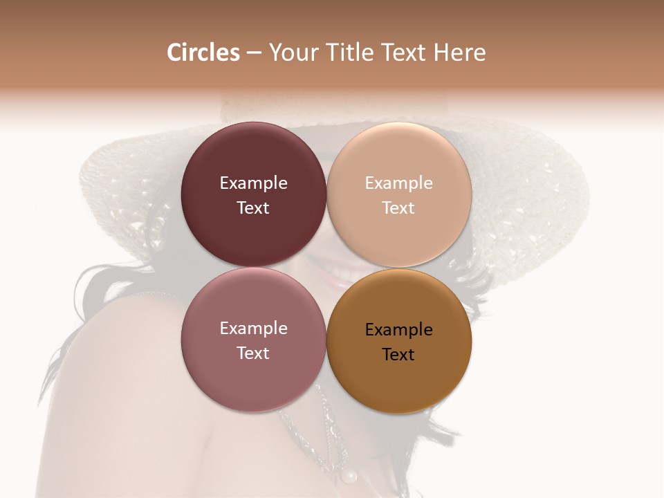 Isolated Happy Long Hair PowerPoint Template