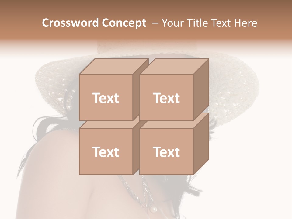 Isolated Happy Long Hair PowerPoint Template