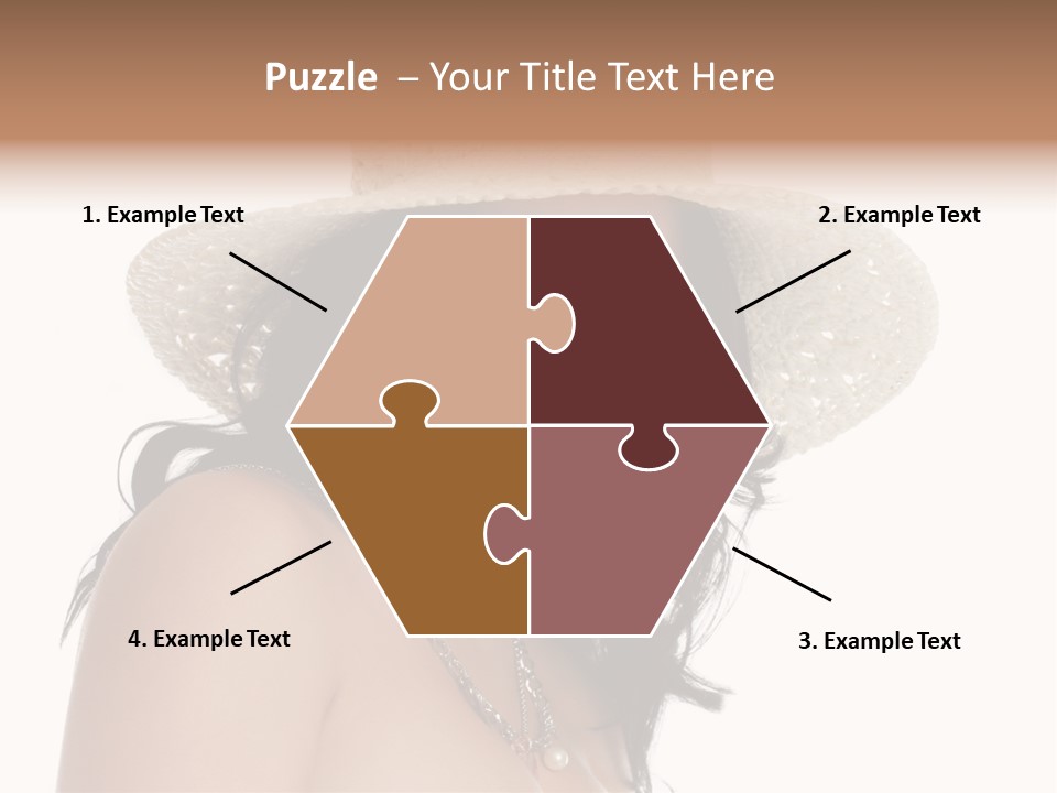 Isolated Happy Long Hair PowerPoint Template