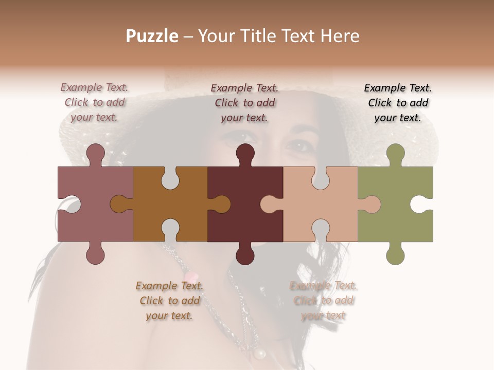 Isolated Happy Long Hair PowerPoint Template