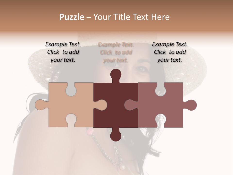 Isolated Happy Long Hair PowerPoint Template