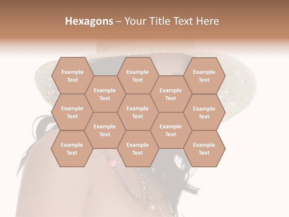 Isolated Happy Long Hair PowerPoint Template