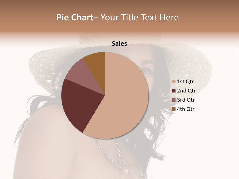 Isolated Happy Long Hair PowerPoint Template