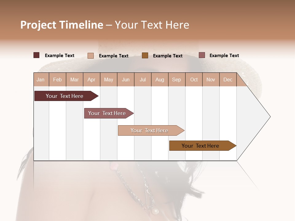 Isolated Happy Long Hair PowerPoint Template