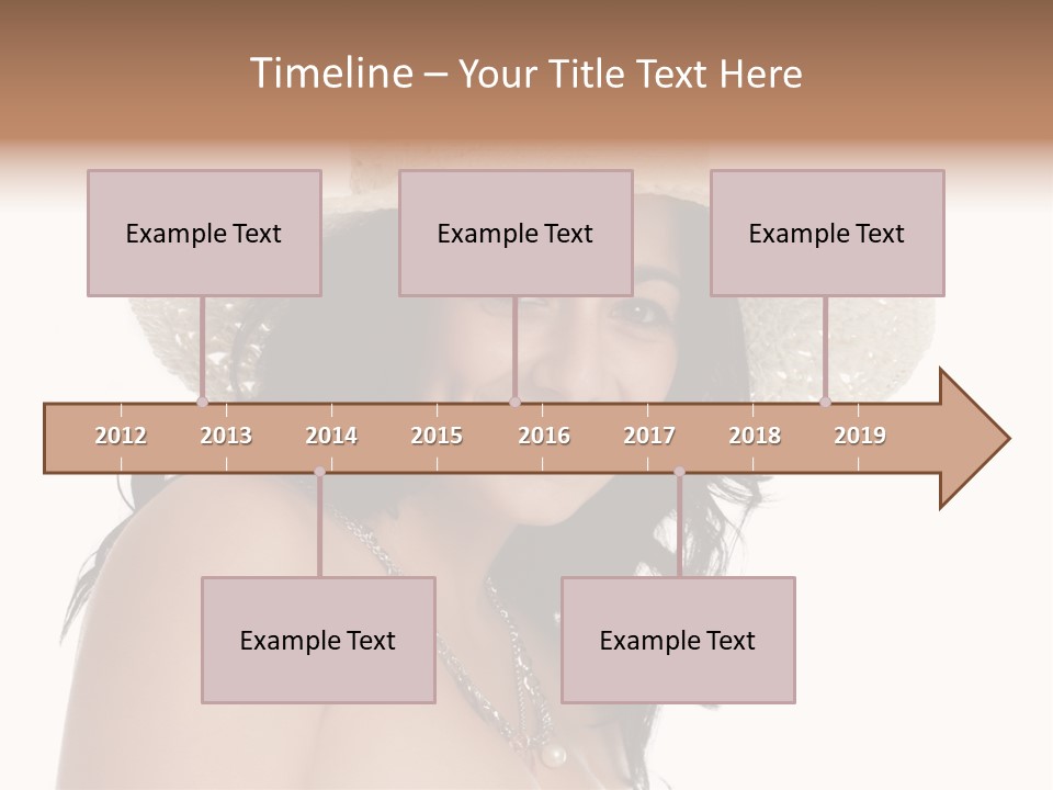 Isolated Happy Long Hair PowerPoint Template