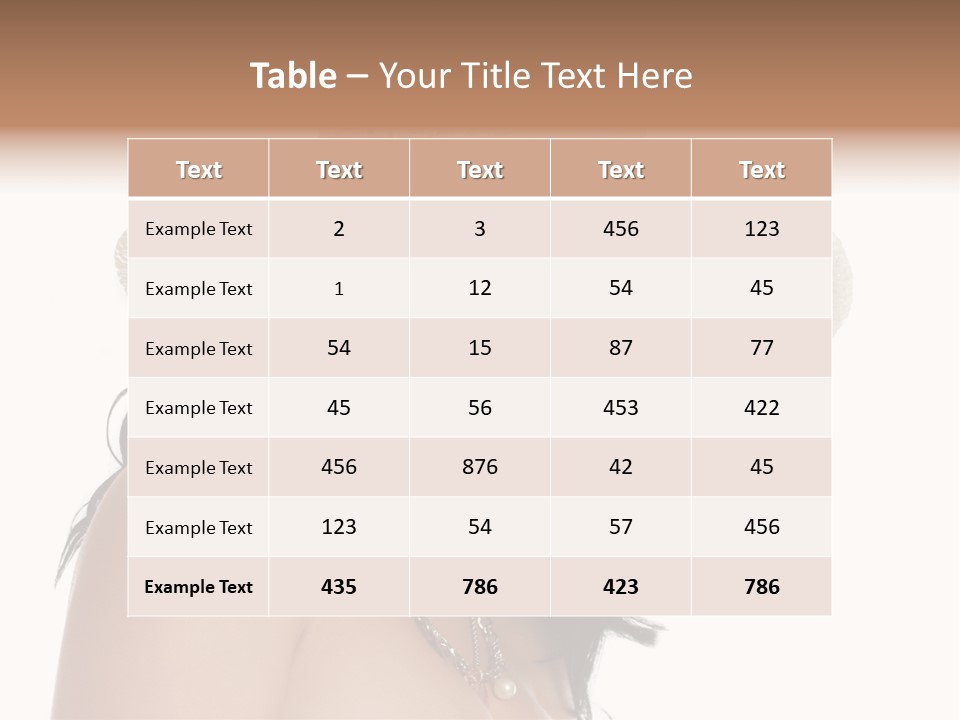 Isolated Happy Long Hair PowerPoint Template