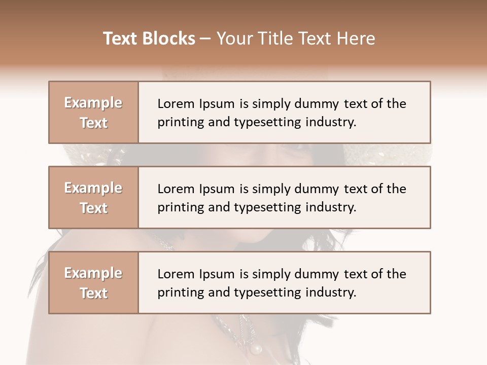 Isolated Happy Long Hair PowerPoint Template