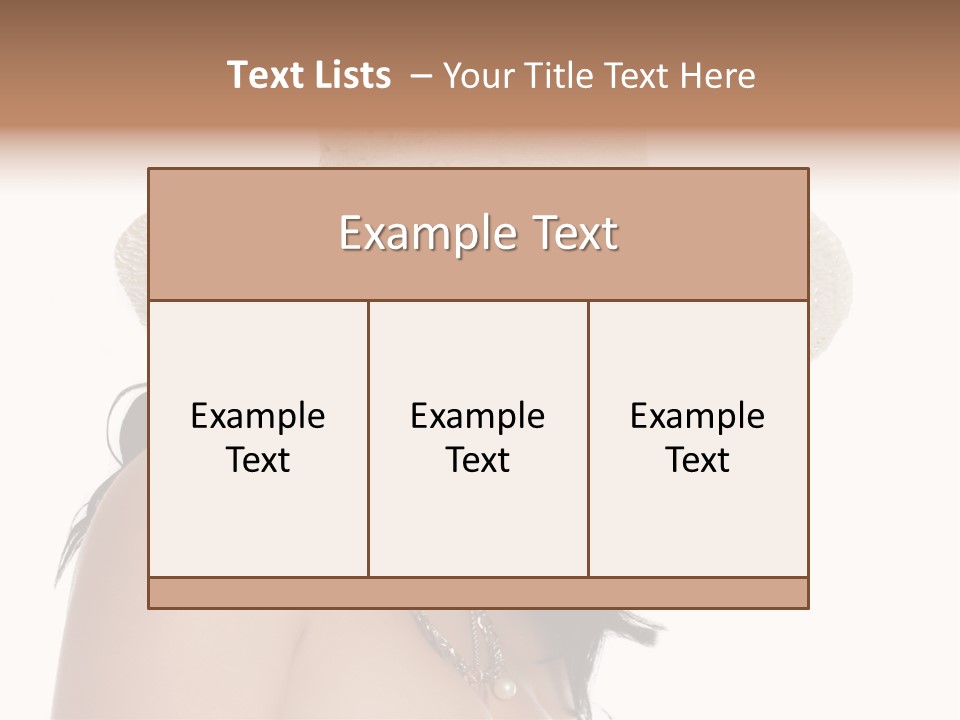 Isolated Happy Long Hair PowerPoint Template