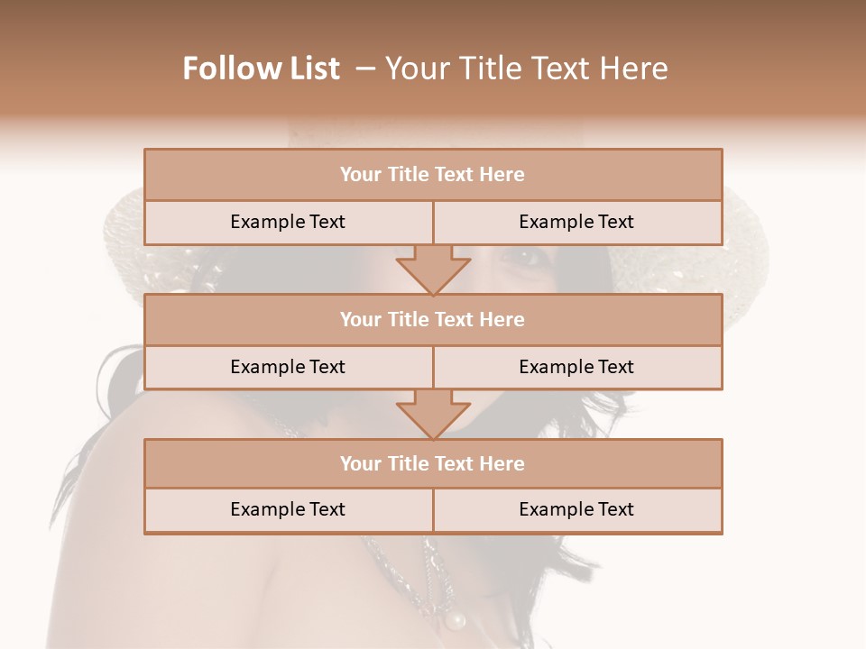 Isolated Happy Long Hair PowerPoint Template