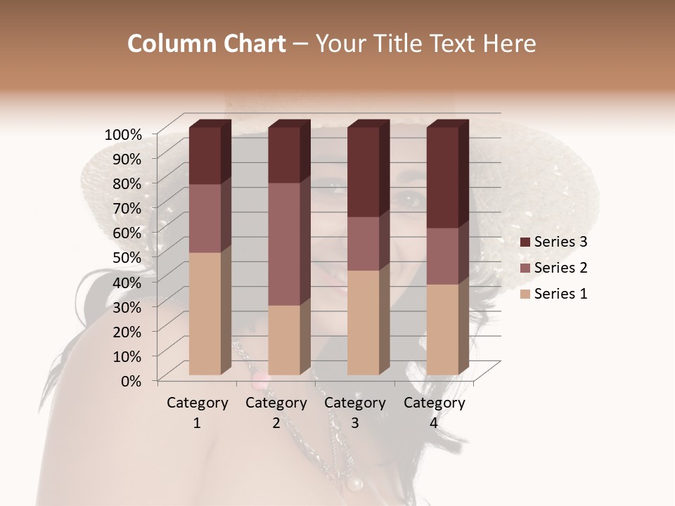 Isolated Happy Long Hair PowerPoint Template