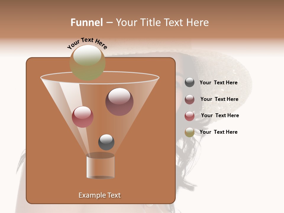 Isolated Happy Long Hair PowerPoint Template