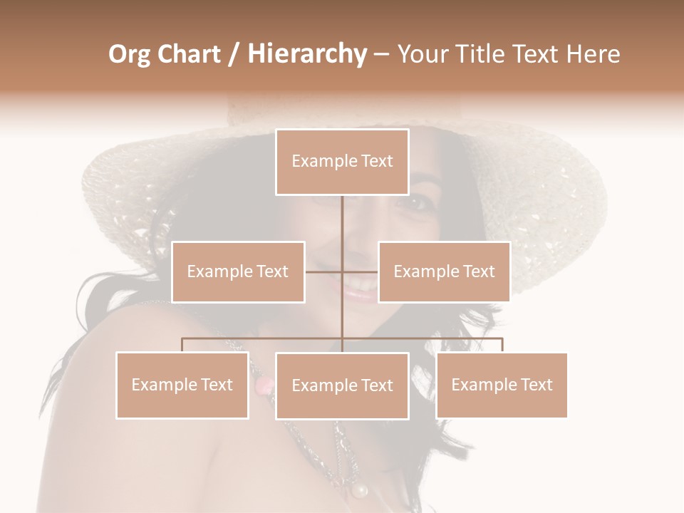 Isolated Happy Long Hair PowerPoint Template