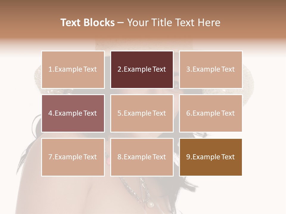 Isolated Happy Long Hair PowerPoint Template