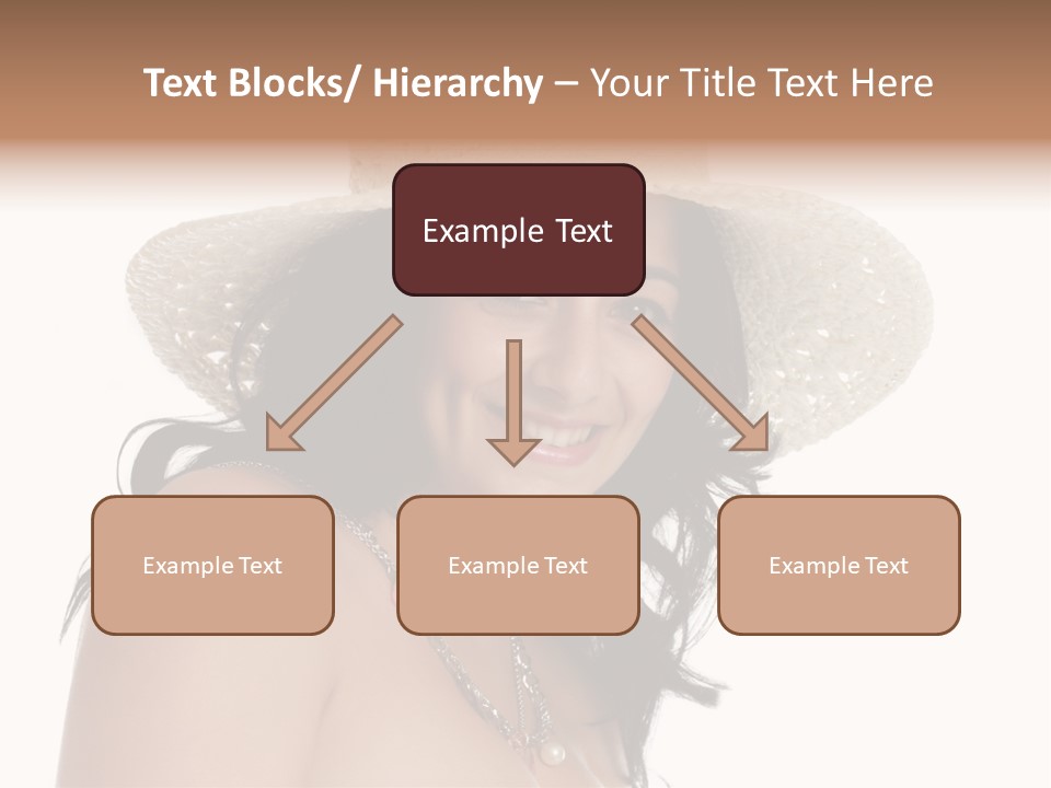 Isolated Happy Long Hair PowerPoint Template