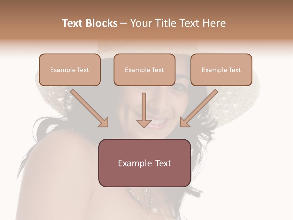 Isolated Happy Long Hair PowerPoint Template