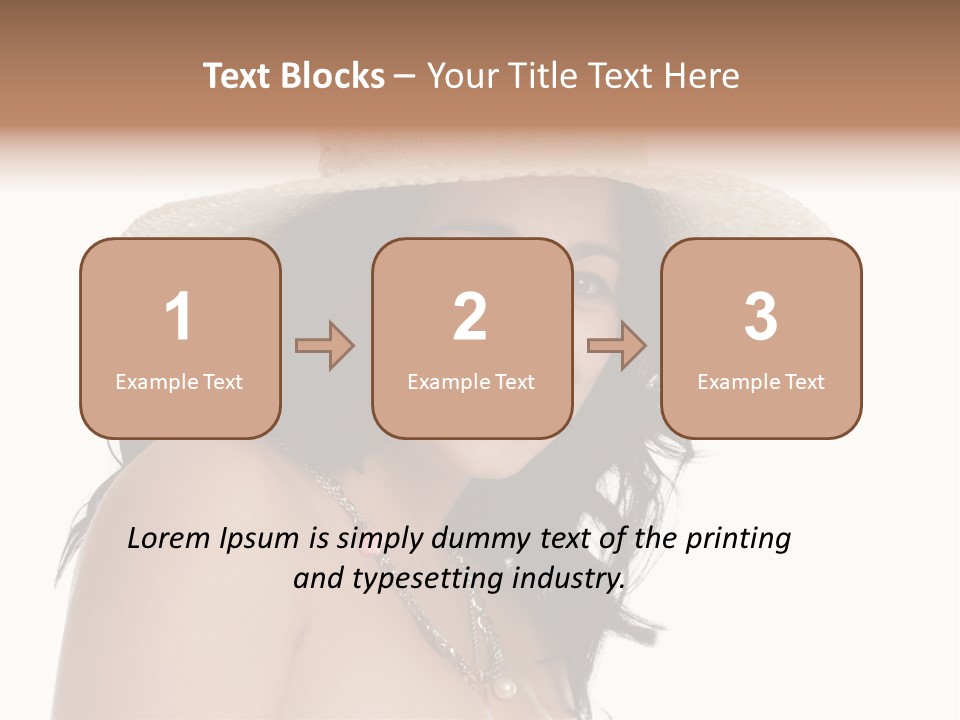 Isolated Happy Long Hair PowerPoint Template