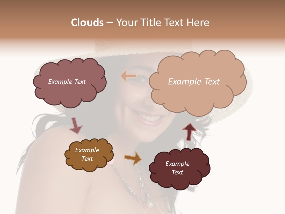 Isolated Happy Long Hair PowerPoint Template