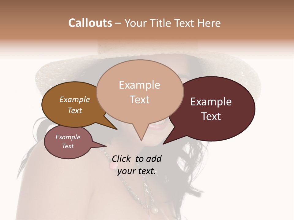 Isolated Happy Long Hair PowerPoint Template