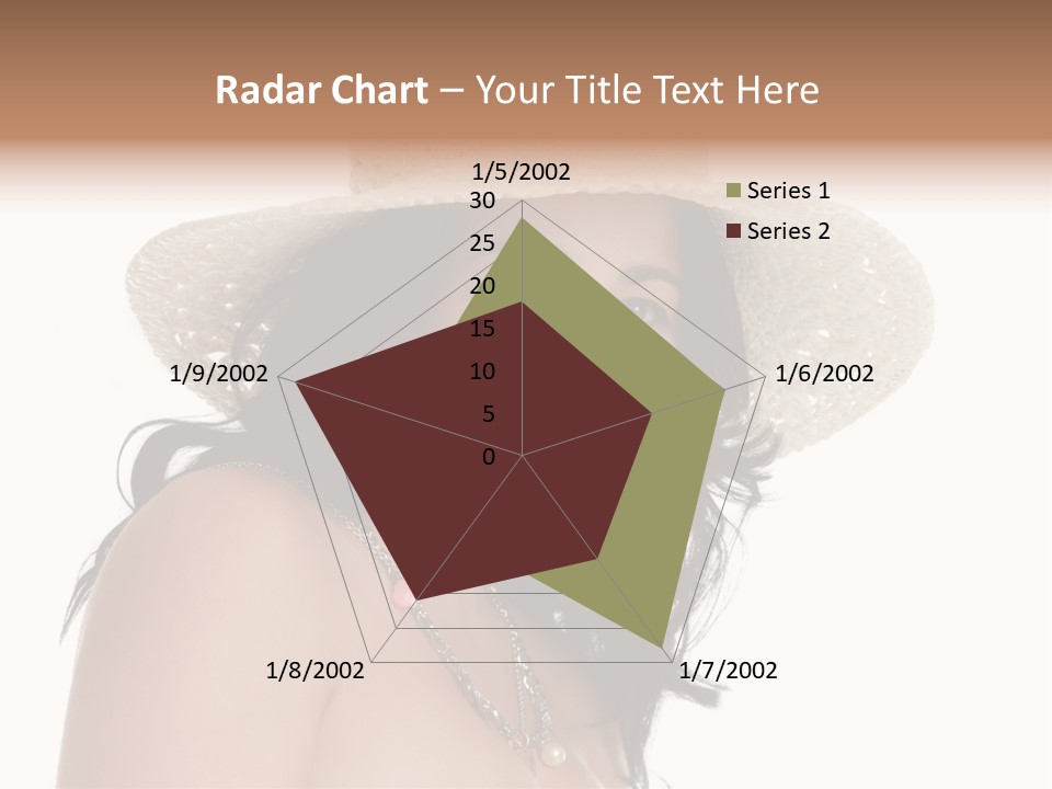 Isolated Happy Long Hair PowerPoint Template