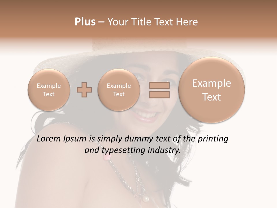 Isolated Happy Long Hair PowerPoint Template