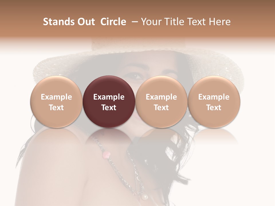 Isolated Happy Long Hair PowerPoint Template