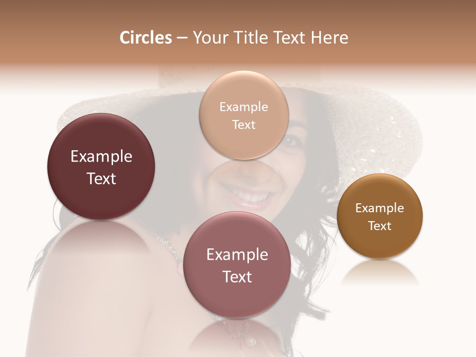 Isolated Happy Long Hair PowerPoint Template