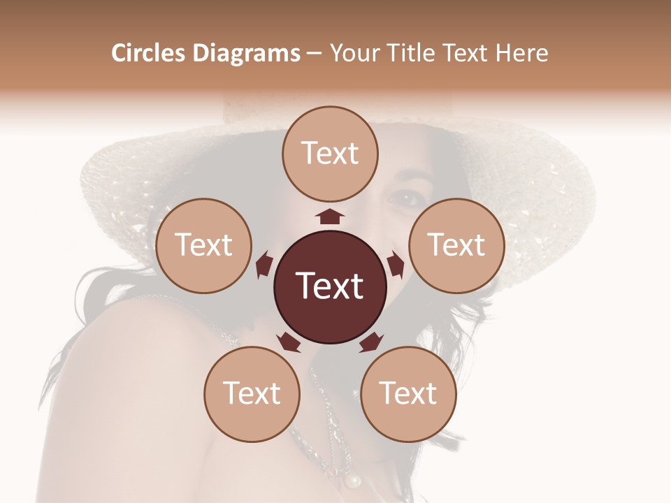 Isolated Happy Long Hair PowerPoint Template